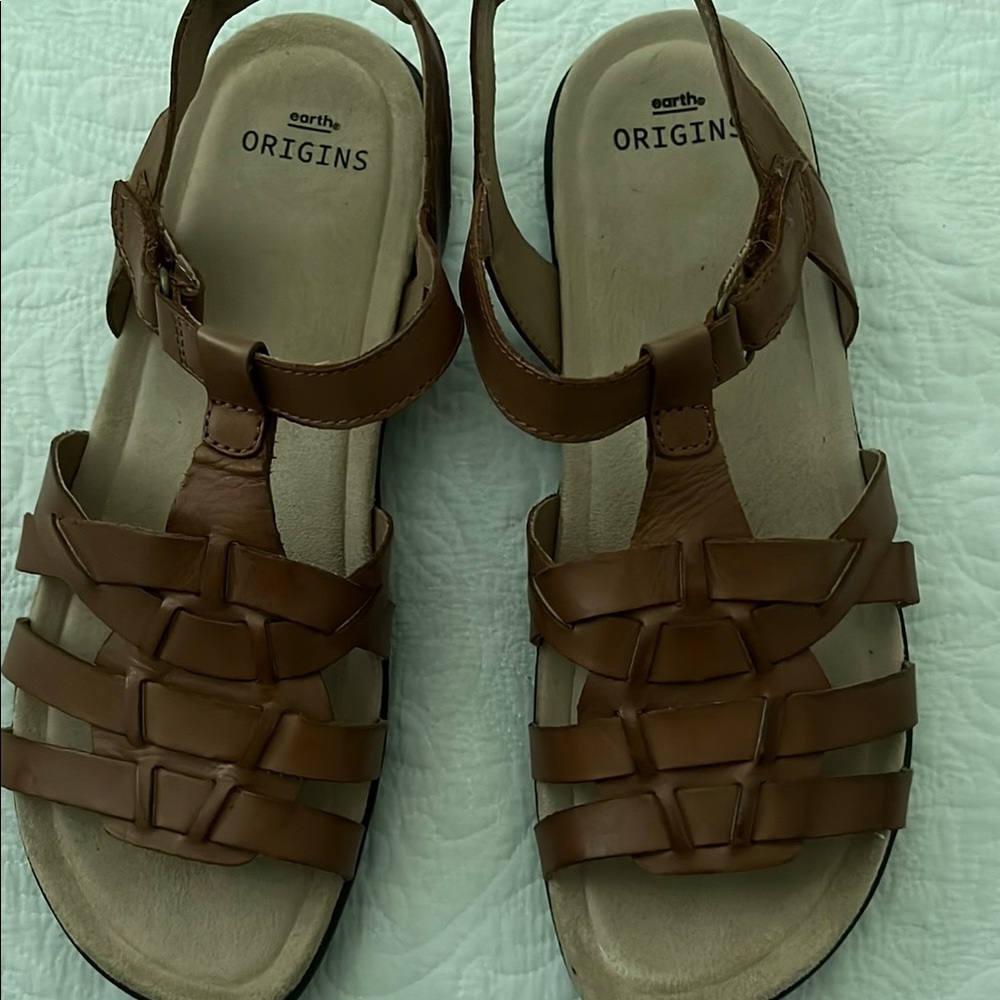 Earth Origins Brown Fisherman Sandals